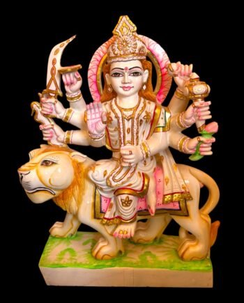Maa Durga ( White Marble ) , 2.5F
